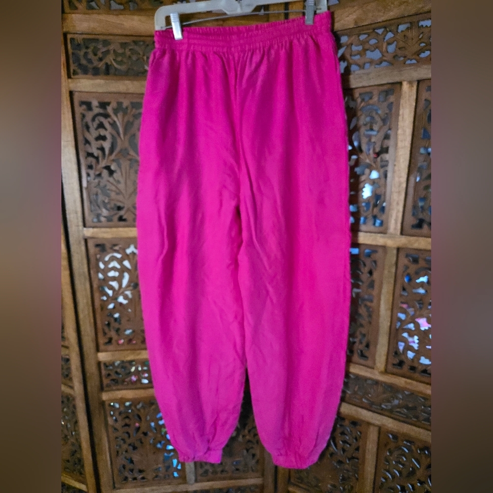 Jennifer Moore Womens Pink Silk Joggers